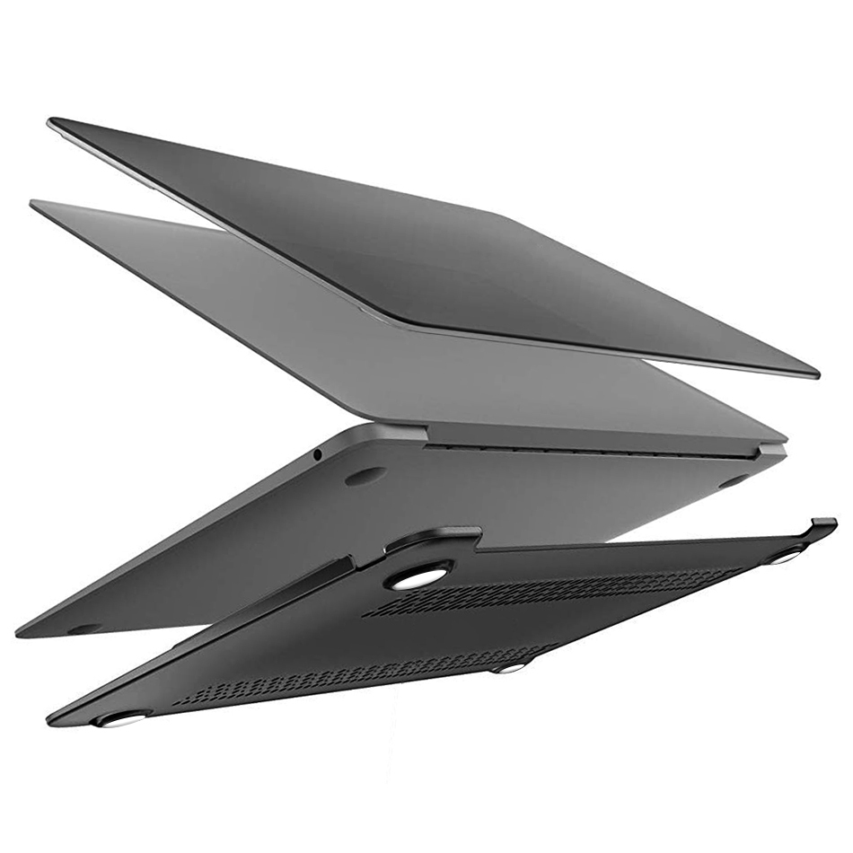 Frosted Hard Shell Case for Apple MacBook Air (13-inch) 2020 / 2019 / 2018 - Black